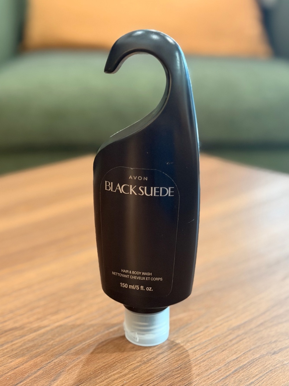 NEW Avon Men's Black Suede Hair & Body Wash Handing Contained 5 FL OZ